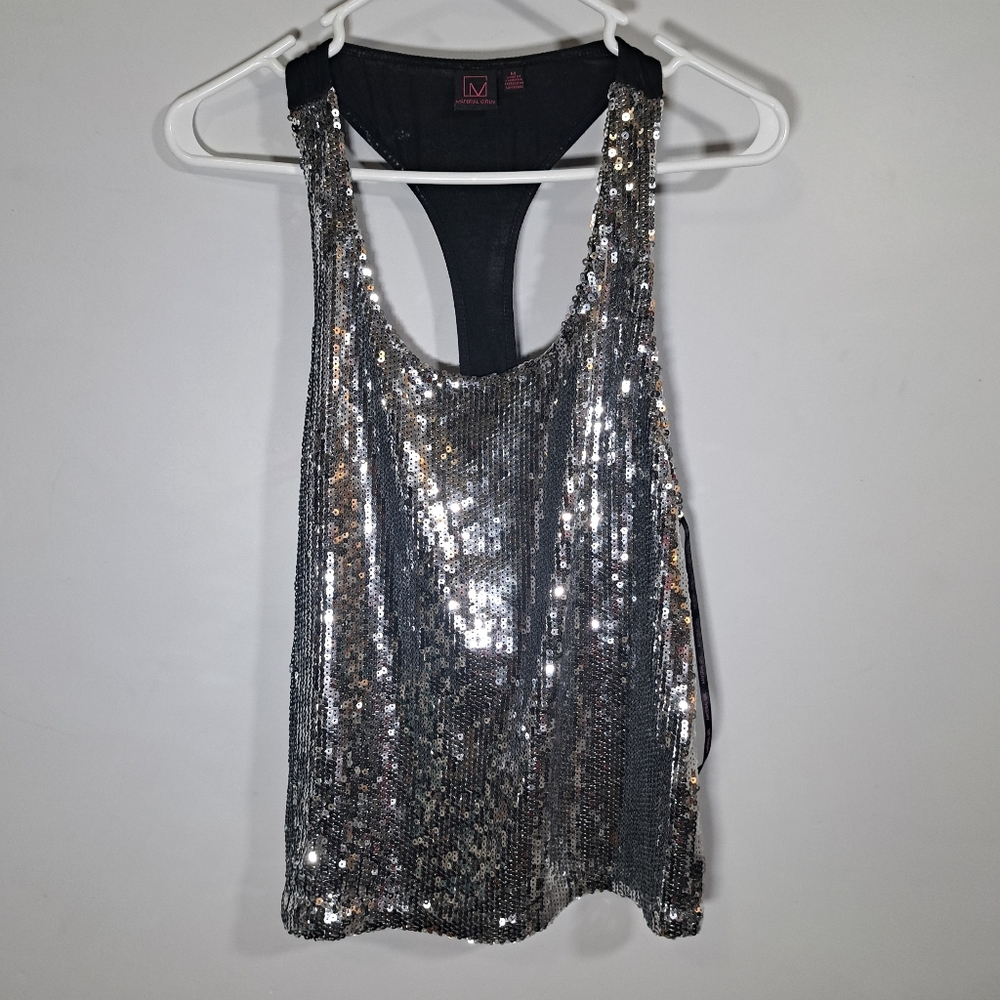 Silver Sequin Women's Top